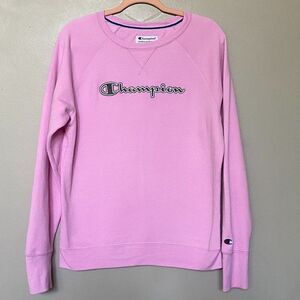 Champion Sweatshirt Size Medium Gray/Pink‎